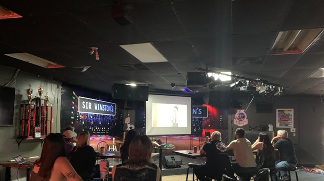 An active-shooter training session held at San Antonio bar Sir Winston's in early June.