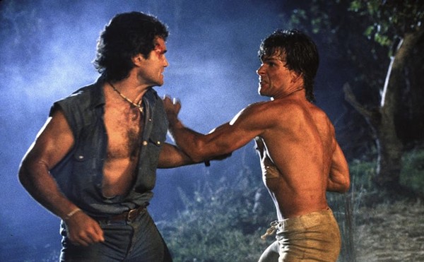 Brawny guys battle it out in the original Road House, released in 1989.