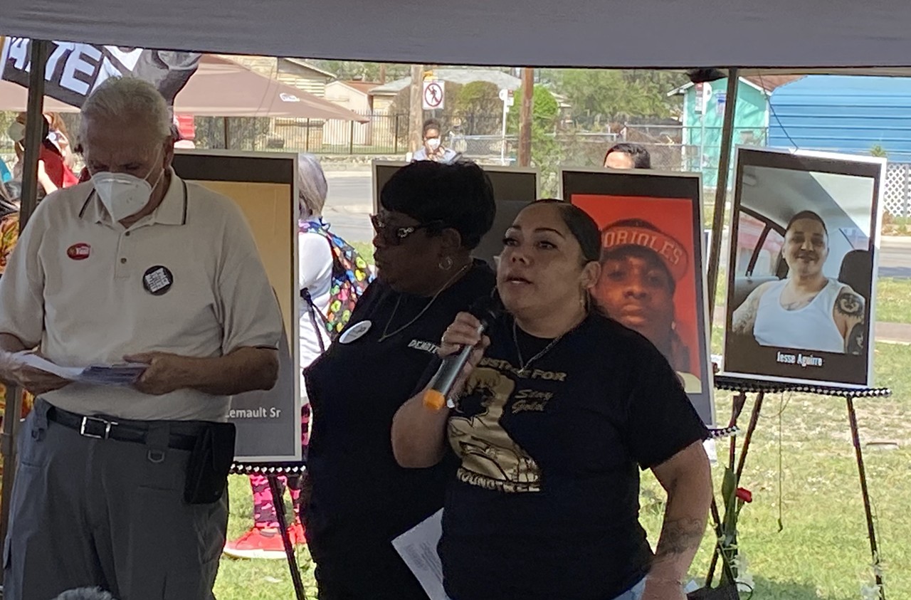 All the people we saw at the San Antonio Coalition for Police Accountability's Prop B rally