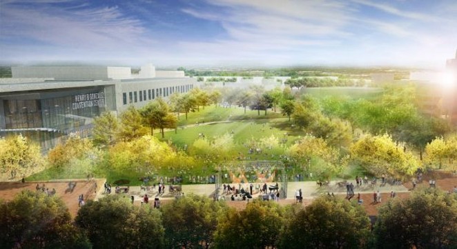 An artistic rendering of the concept for the Civic Park in downtown San Antonio. - Photo courtesy of Hemisfair Park Area Redevelopment Corporation (HPARC)