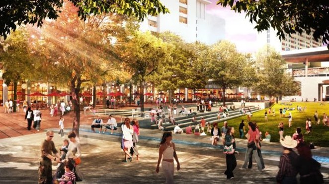 An artistic rendering of the concept for the Civic Park in downtown San Antonio. - PHOTO COURTESY OF HEMISFAIR PARK AREA REDEVELOPMENT CORPORATION (HPARC)