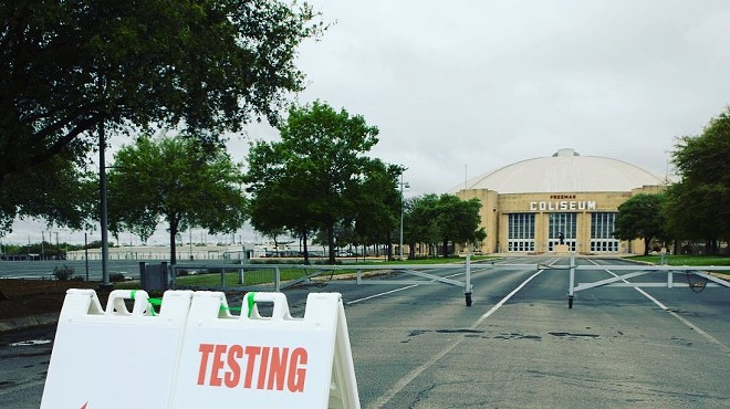 COVID-19 testing site at Freeman Coliseum in San Antonio