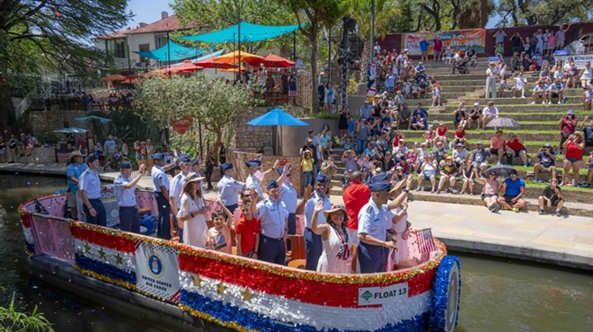 Last year's parade featured military-grade inflatable rubber Zodiacs, a papier-mâché replica of JFK's PT-109 boat and live music from active-duty choirs and brass bands.