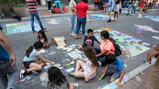 The family-friendly event allows attendees to flex their creative muscles along a stretch of Houston Street downtown.
