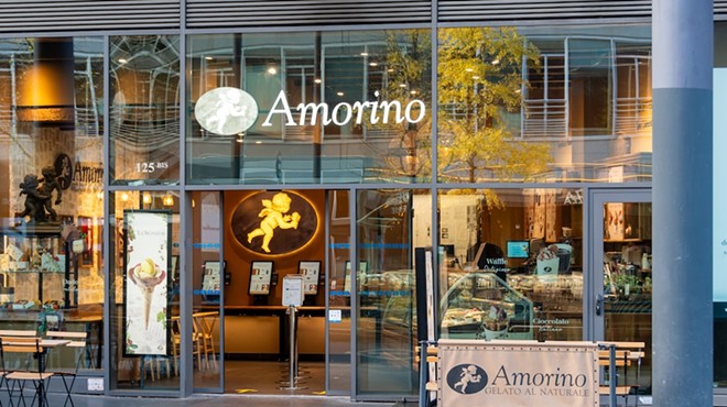 An Amorino store in Paris opens its doors for business.