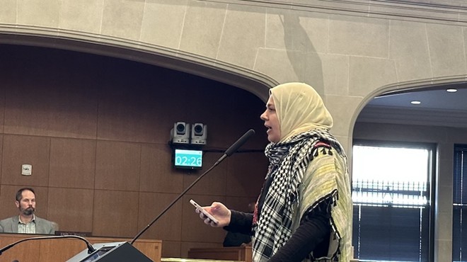 Nadia Mavrakis tells council that the rhetoric of some members is creating a safety risk for Arab Americans and others.