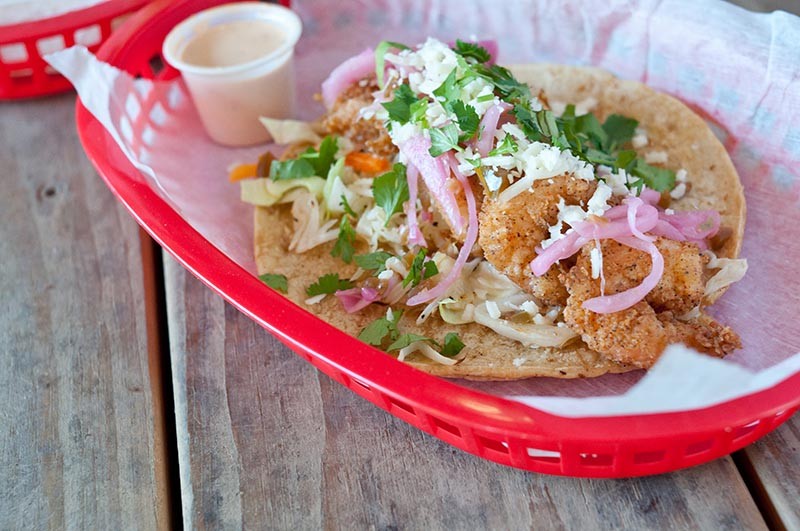 Baja shrimp tacos from Torchy’s - COURTESY