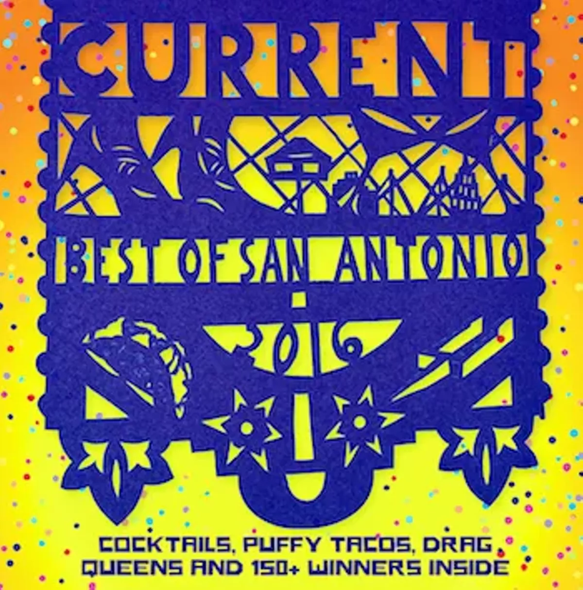 Custom papel picado design created by San Antonio-based artist Kathleen Trenchard (cut-it-out.org).