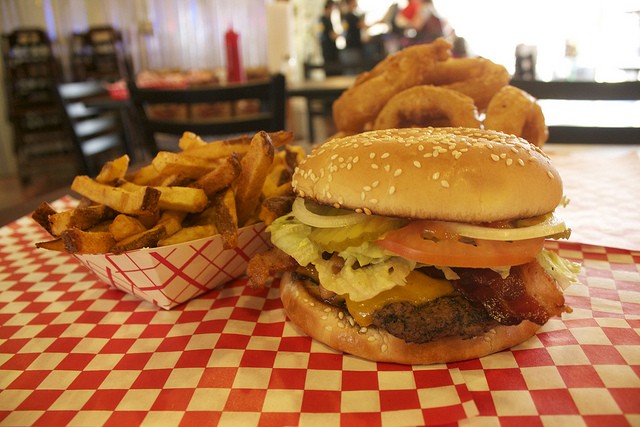We're breaking resolutions with this bacon cheeseburger. - FILE PHOTO