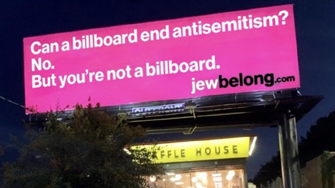 New Jersey-based nonprofit JewBelong has put up billboards denouncing anti-semitism in seven U.S. cities.