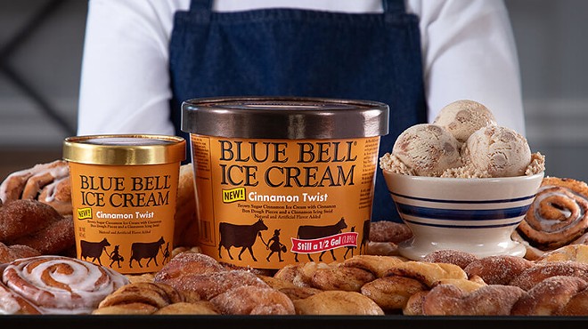 Blue Bell’s Cinnamon Twist Ice Cream features brown sugar, cinnamon and more cinnamon.