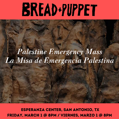 Bread and Puppet Theater Presents: Palestine Emgergency Mass