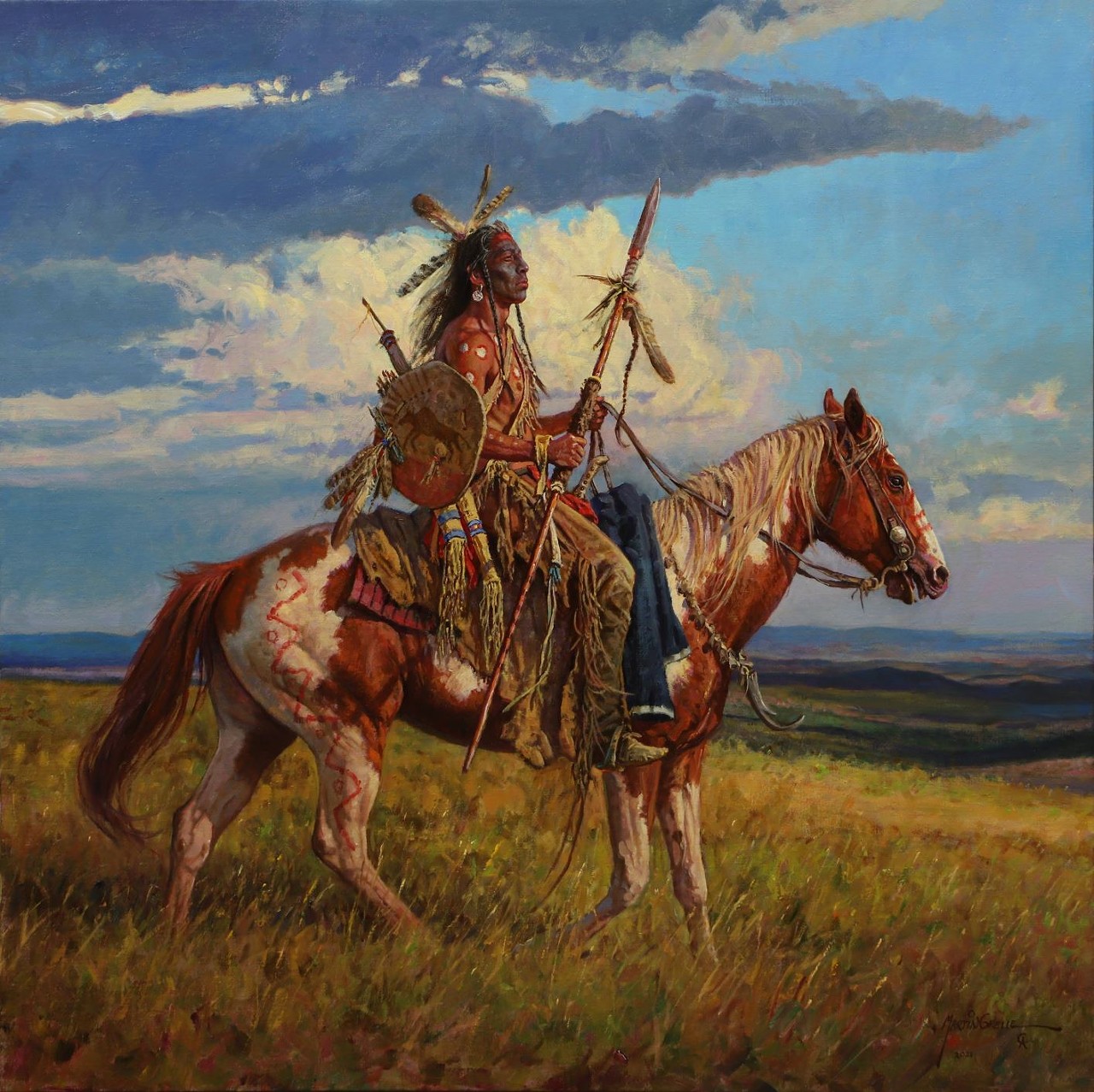 Martin Grelle, "His Storm Has Passed", Acrylic and oil on linen, 30" x 30", $55,000-$70,000