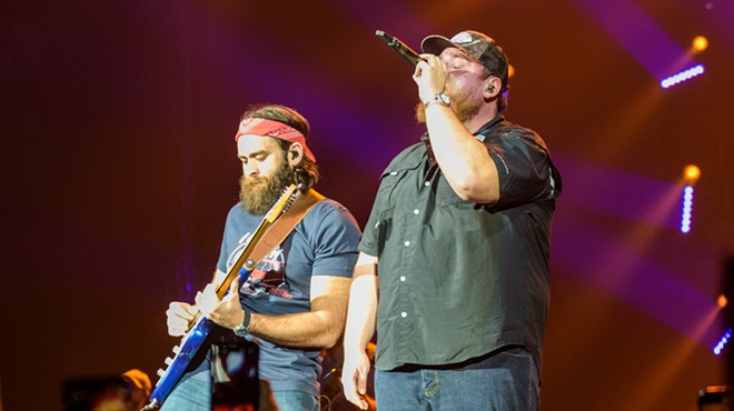Luke Combs performs at the AT&T Center in December 2019.
