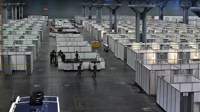 National Guard members set up a field hospital to handle patient overflow in New York this spring.