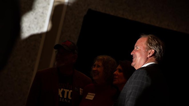 Ken Paxton at his primary election results watch party in McKinney on March 1, 2022.