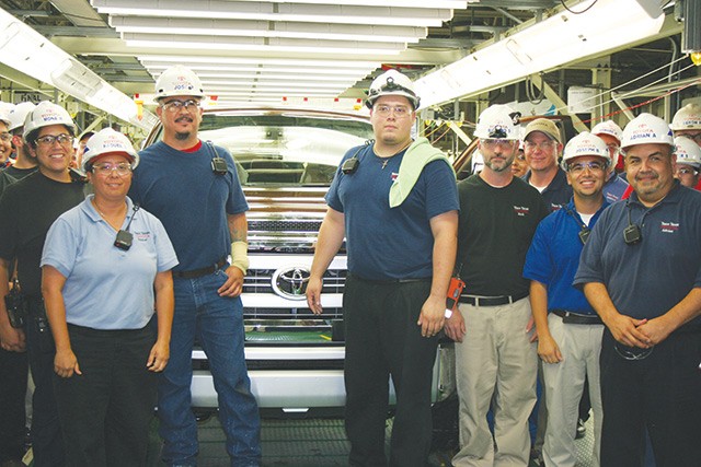 Employees of the Toyota plant, a rare example of a foreign firm meeting local dreams - COURTESY PHOTO