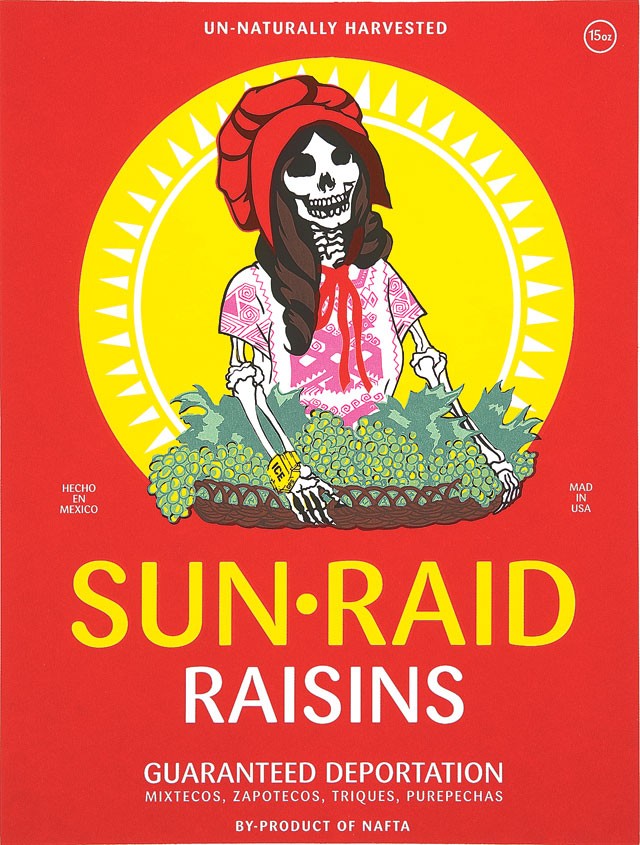 Ester Hernandez, Sun Raid, Collection of the McNay Art Museum, Gift of Harriett and Ricardo Romo. Photo Courtesy of the Museum.