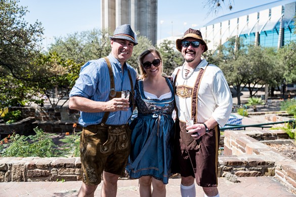 Everyone we saw celebrating Octoberfest at San Antonio's Tower of the Americas