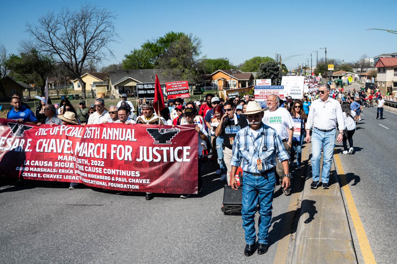 Everyone we saw participating in San Antonio's Cesar E. Chavez March for Justice