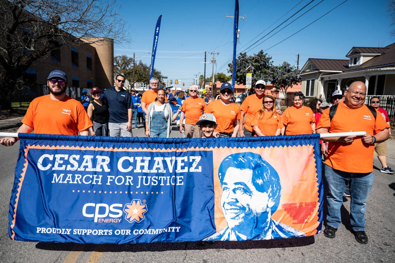Everyone we saw participating in San Antonio's Cesar E. Chavez March for Justice