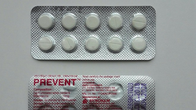 Prevent emergency contraception contains the pregnancy-termination drug mifepristone.