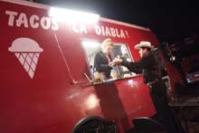 Food & Drink Devil in a red taco truck