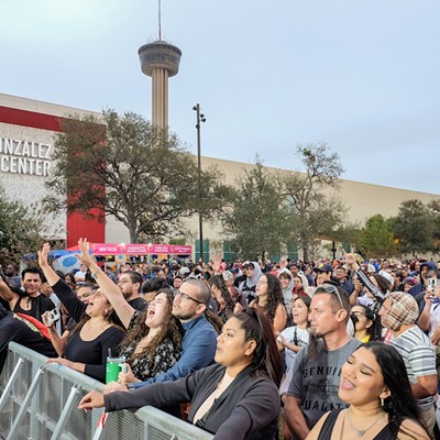 Fans enjoy music at Hemisfair's Muertos Fest, another event booked by Galaxy Productions.