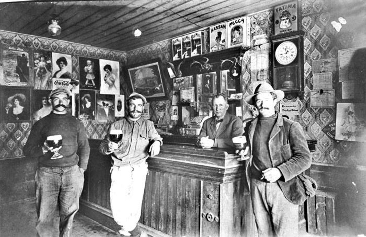 Emile F. Jungmann's Saloon, 2304 W. Commerce St.This photo from around 1912 shows members of the Alamo City’s Belgian American community enjoying fishbowl-sized glasses of dark beer. Yum.