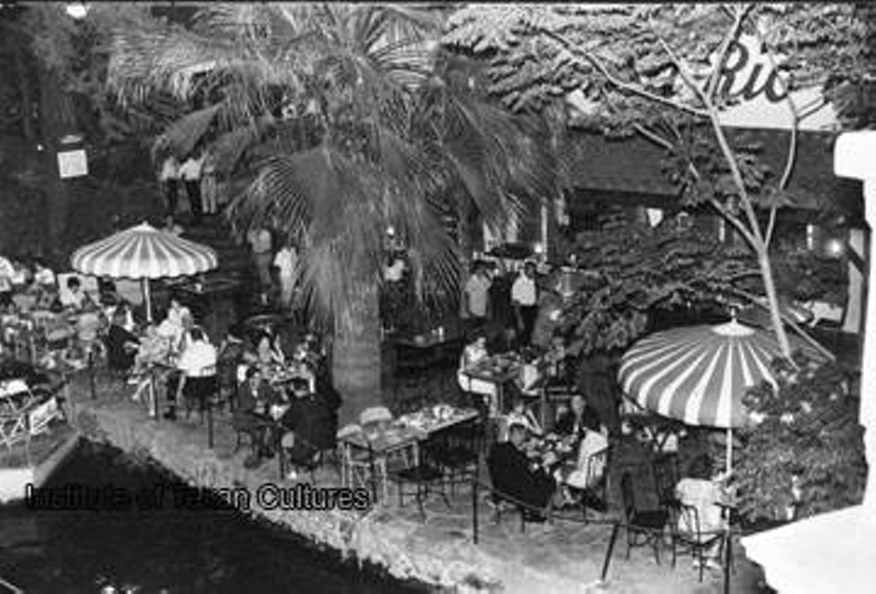 Casa Rio Restaurant, 430 E. Commerce St.This shot, taken around 1965, shows diners eating at the downtown staple, which opened almost two decades prior. The restaurant was one of the pioneering businesses on the River Walk, and it’s still serving plenty of tourists.