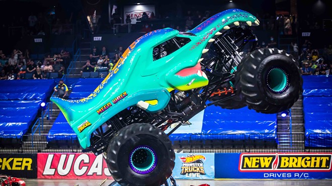 Attendees can see some of their favorite monster trucks up close at the Hot Wheels Crash Zone pre-show.