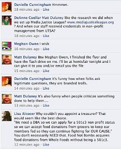 How to run afoul of Occupy San Antonio, just ask too many questions