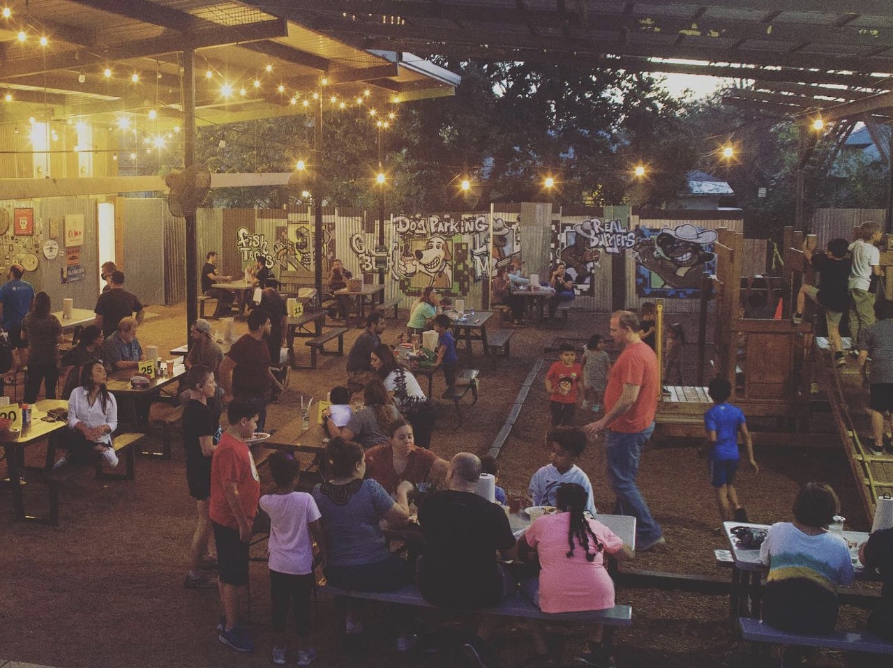 The Cove 
606 W Cypress St, (210) 227-2683, thecove.us 
The Cove has long been an outdoor haven for San Antonians, and for good reason. Its spacious patio accommodates those looking to enjoy the weather, plus it has a play area with plenty of room for kids to have a blast. Be sure to check out the Texas bar, which offers over 40 Texas craft brews.