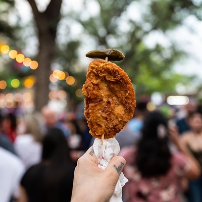 Chicken on a stick is one of the many delicious dining options that will be on offer at this year's Fiesta events.