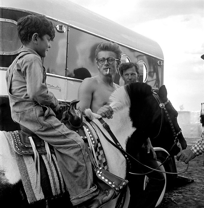 James Dean on location for the film Giant in Marfa, Texas in 1955. - RICHARD C. MILLER