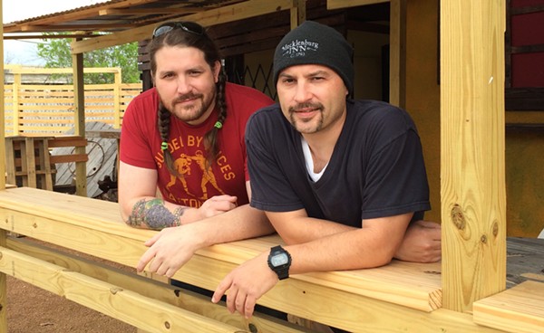 Josh Cross (left), Rick Frame (right) are getting ready for Toro Taco Bar's opening. - JESSICA ELIZARRARAS