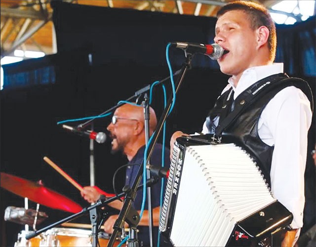 Juanito Castillo (right) and Bonifacio Jordan at the 2011 Tejano Conjunto Festival - COURTESY PHOTO