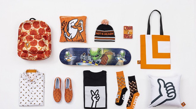Little Caesars has debuted a “cheesy, campy collection” of merchandise.