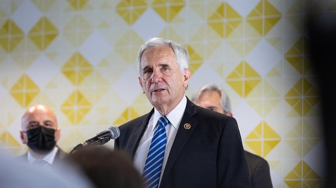 U.S. Rep. Lloyd Doggett, D-Texas, at a press conference at Foundation Communities in Austin on Sept. 2, 2021.