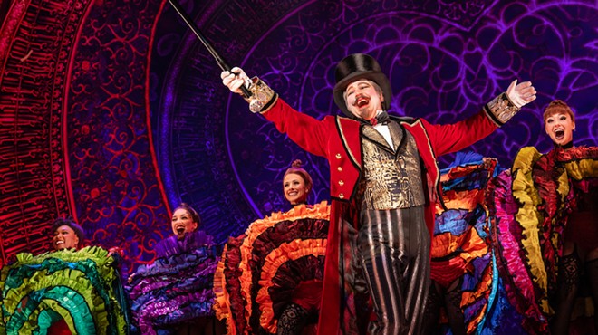 Robert Petkoff performs as Harold Zidler on the North American tour of Moulin Rouge! The Musical.