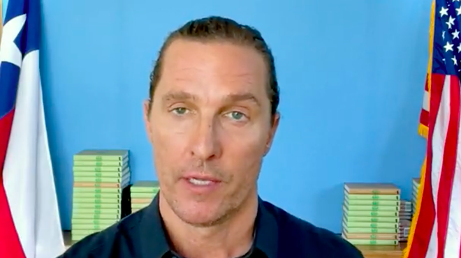 A screen capture of actor Matthew McConaughey's Sunday twitter message.
