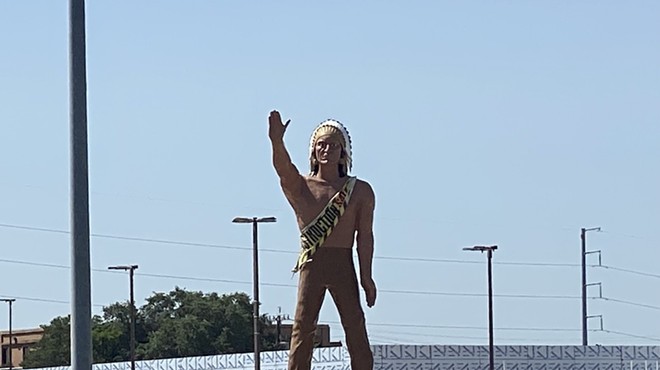 The statue known at "The Chief" greeted customers at the San Antonio's McCombs Superior Hyundai dealership for decades. It was removed in July.