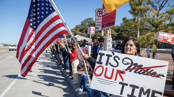 More than 400 workers protest at a Molson Coors brewery in Fort Worth.