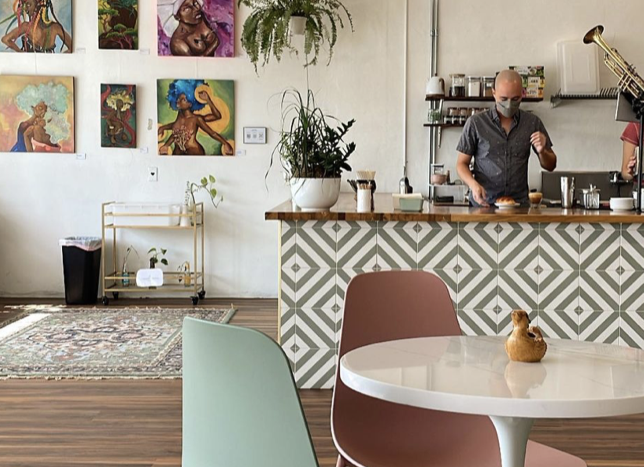 Bright Coffee
1705 Blanco Rd., brightcoffeesa.square.site
With an abundance of natural light, plants and pastel colored furniture, Bright Coffee’s interior matches its name. Not only does it offer many spots for beautiful photos, it’s a haven for local artists, as well. 
Photo via Instagram / brightcoffeesa