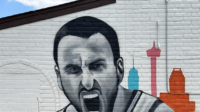 Sports fans can snap a photo of the mural at 3667 Fredericksburg Road on the city's inner West Side.