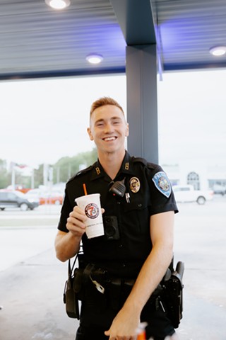 National Coffee with a Cop Day at Seven Brew