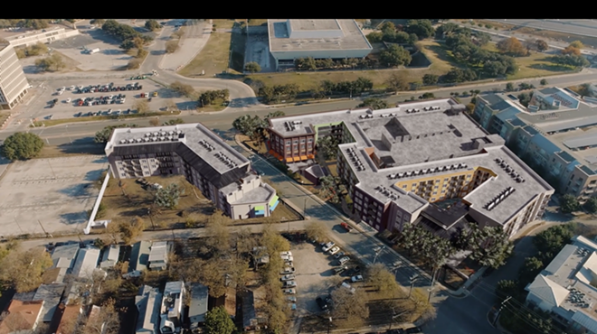 A screen capture from SAHA's 100 Labor virtual groundbreaking video.