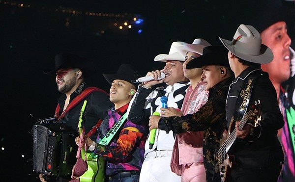 Mexican Norteño band Grupo Firme performs onstage in Mexico City.