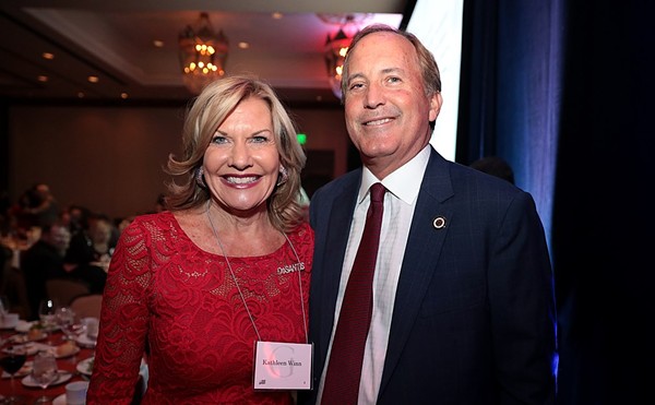 Ken Paxton (right) has used public funds to promote the interests of the Texas Public Policy Foundation.