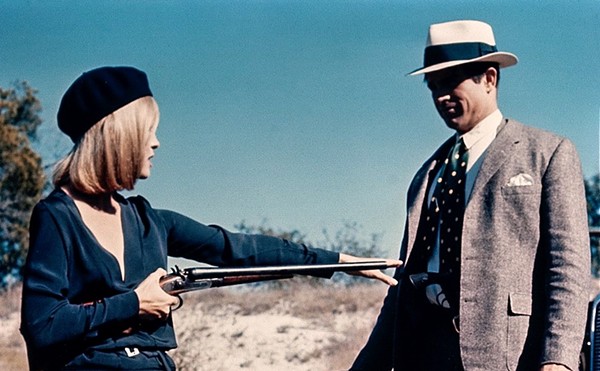 Warren Beatty and Faye Dunaway appear in the promo photo for the 1967 film Bonnie and Clyde.